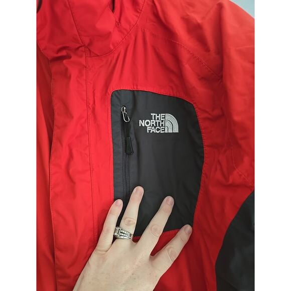 The North Face Hyvent Red Full Zip Hooded Lined Coat Warm Men's Size XL - Picture 5 of 9